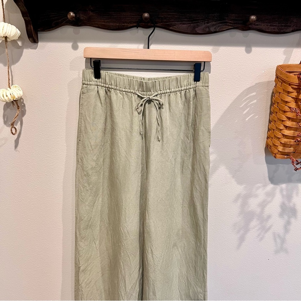 H&M Linen Blend Wide Leg Pants